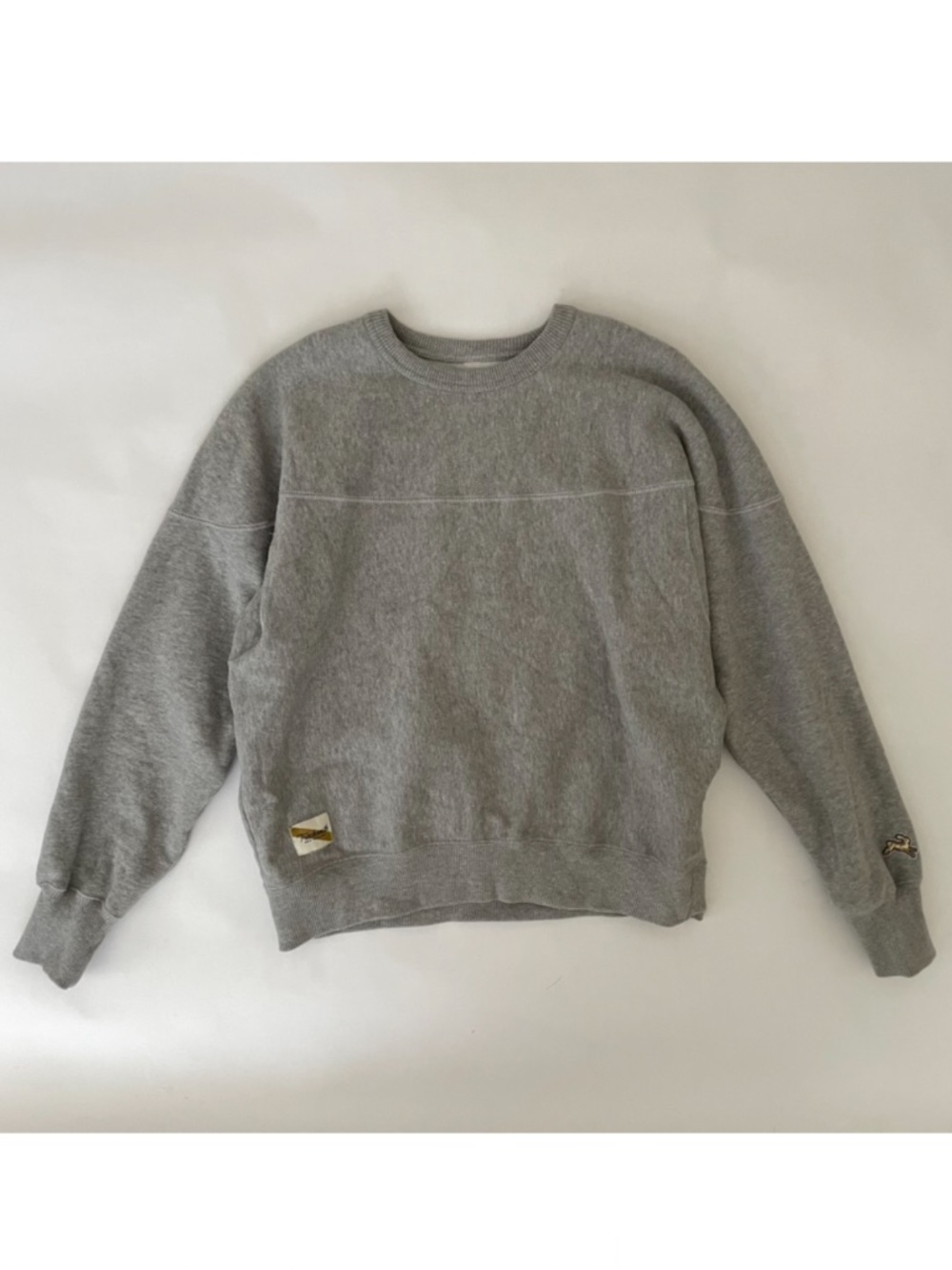 Tracksmith Trackhouse Gray Crewneck Sweatshirt, Women's Small, Running